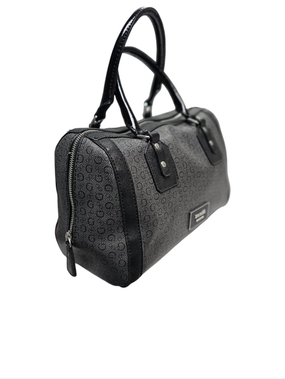 GUESS Black Monogram Satchel Duffel - Picture 4 of 11